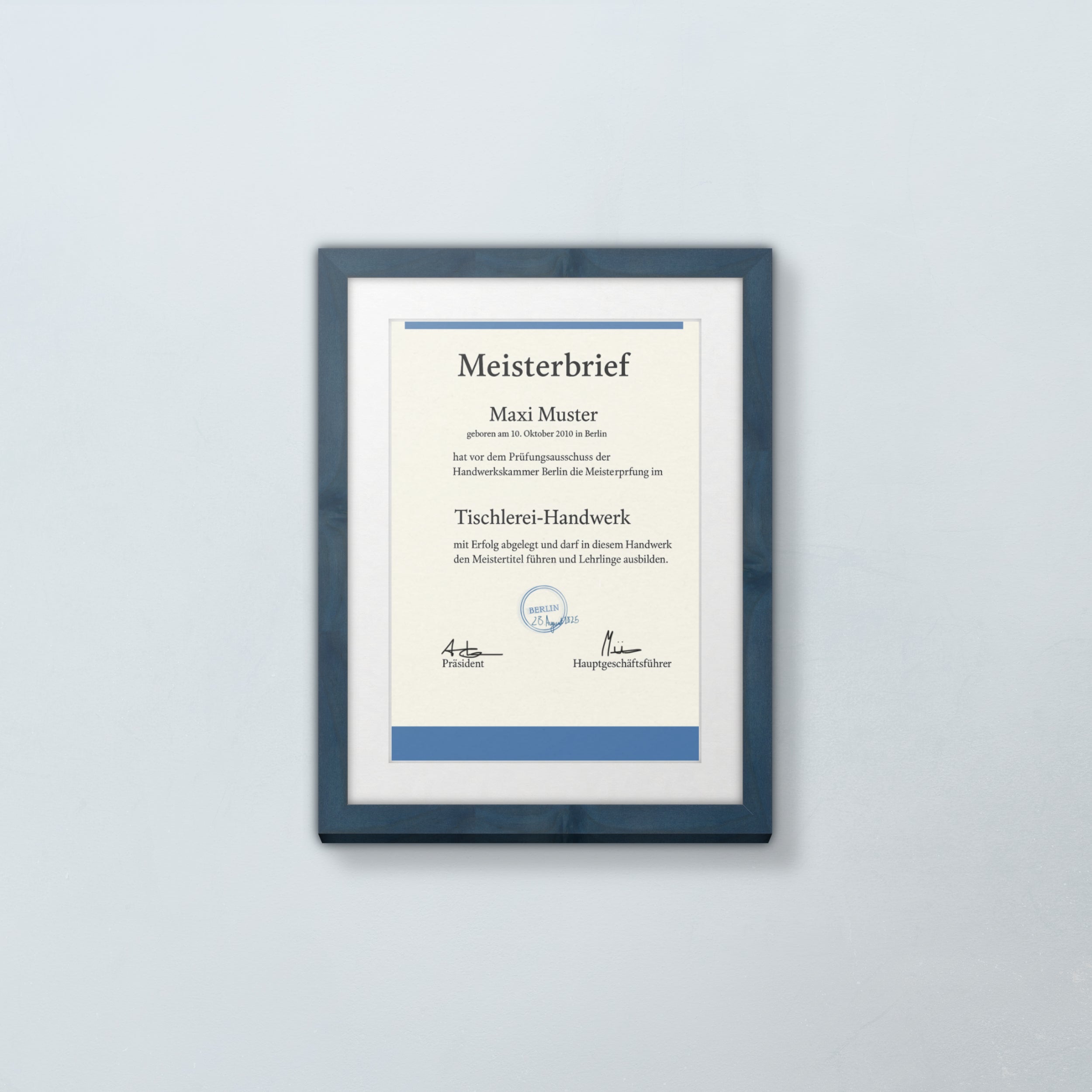 Bilderrahmen für Meisterbriefe, Diplome & Urkunden