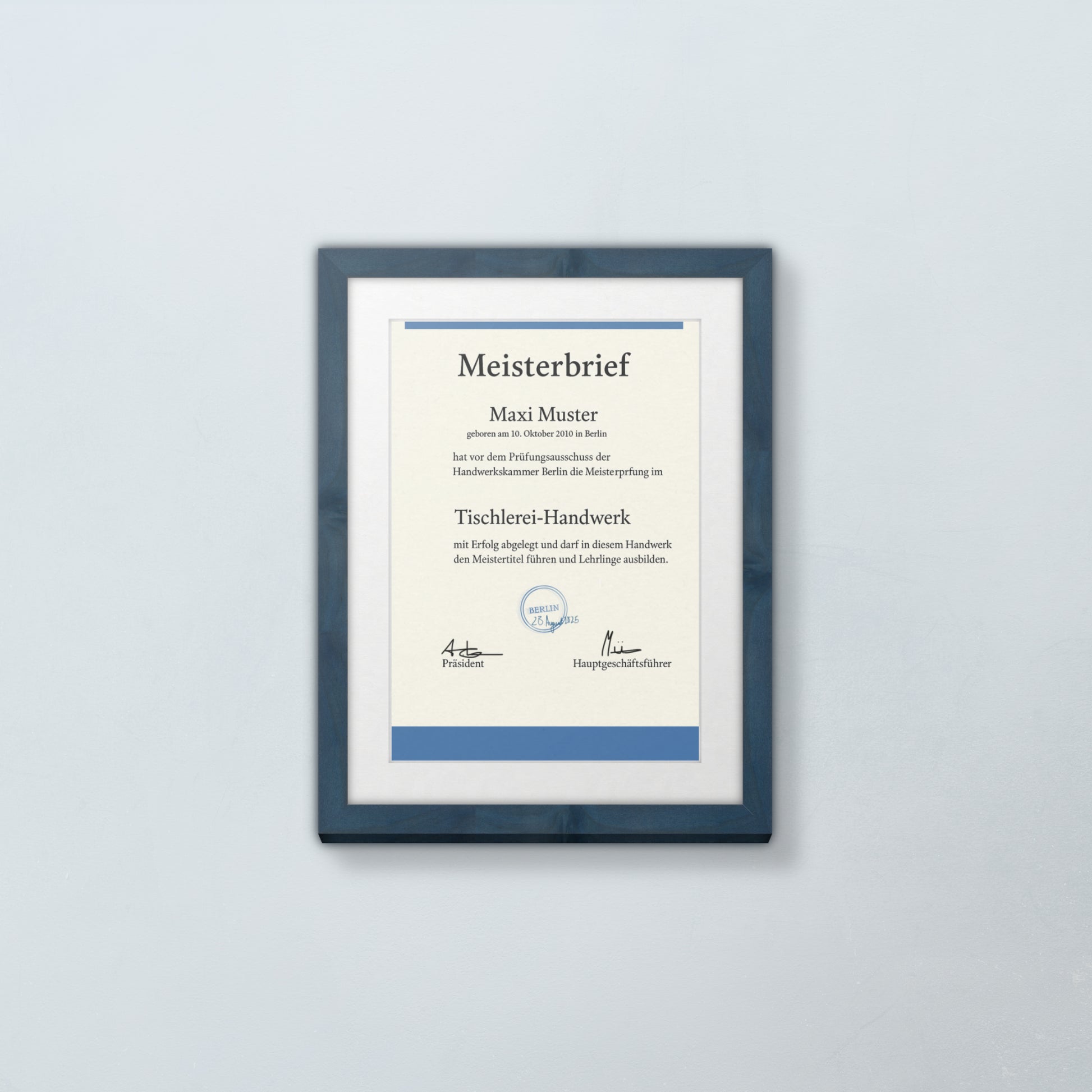 Meisterbrief – Rahmen für Urkunden & Diplome